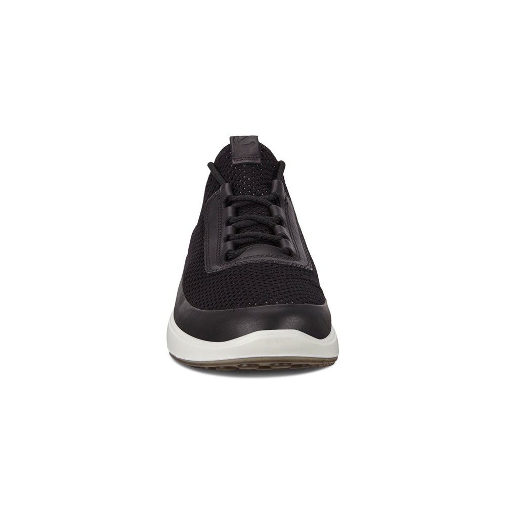 Mens Sneakers - ECCO Soft 7 Runner Meshs - Black - 8061VXYDA